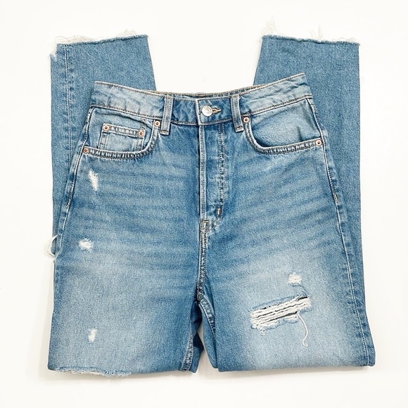 Divided by H&M high waisted distressed denim jeans - Picture 1 of 6